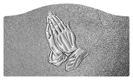 DASHELL-516-SL-SH-SL Silver Praying Hands Shimmer Silver Background